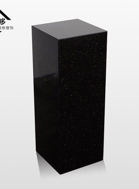 新品现货 客厅书房简约s黑金沙大理石底座 抽象雕塑落地摆设台中
