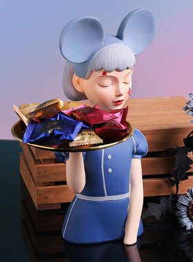 极速可爱角色树脂摆件情侣卧室玄关装饰品马戏团托U盘女孩桌面收