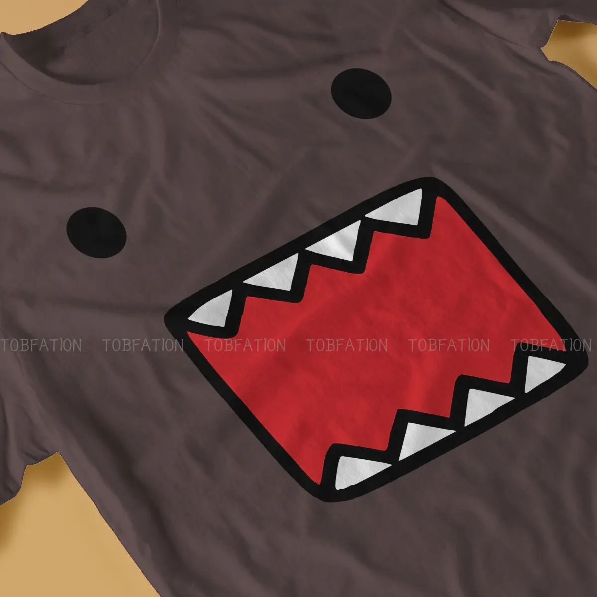 Domo Kun Doll Face Tshirt Homme Men Clothes 4XL 5XL 6XL 100% - 图1