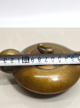 古玩收藏黄铜象壶茶壶酒壶摆件摆件做旧复P古工艺家居装饰摆设