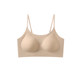 Women's 2025 new small breast lifting and gathering invisible skin color vest-style thin shoulder strap beautiful back bra