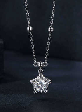 五角星简约闪耀项链s925纯银