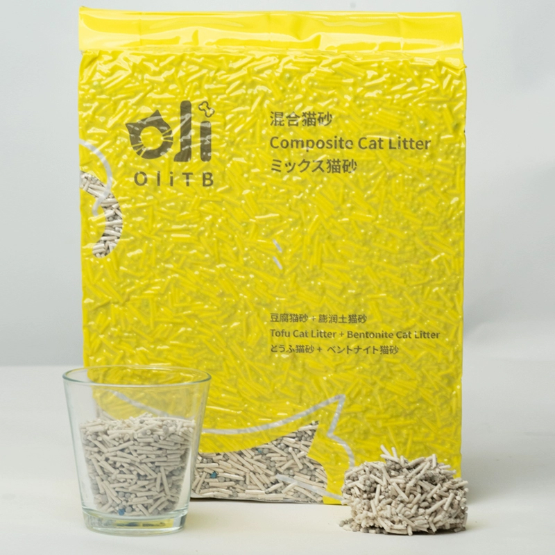 OliTB宠物混合成幼猫通用猫沙猫砂膨润土豆腐砂低尘结团2.5kg*6袋
