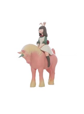 可爱粉嫩样板房女生儿童房书桌边柜兔子台灯芭蕾装饰画搭配摆件