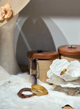 轻奢小香风衣帽间女士衣柜衣服拖鞋连衣裙鞋子收纳盒组合饰品摆件