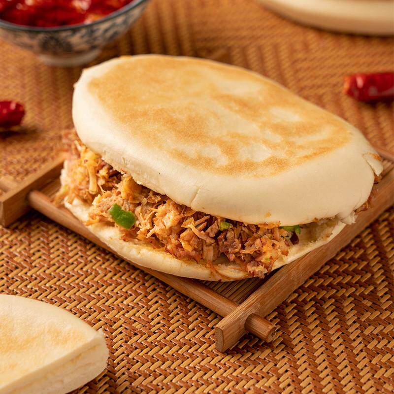 陕西特产白吉饼白吉馍老潼关肉夹馍饼胚商用手工百吉饼速食早餐饼