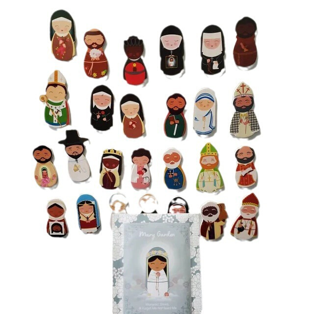 Catholic Saints Wooden Magnet Set圣诞木质小人磁铁套装冰箱贴 - 图3