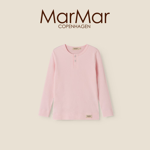 MarMar2026春夏新品莫代尔棉开扣长袖上衣男女宝宝家居服上衣内搭 - 图1