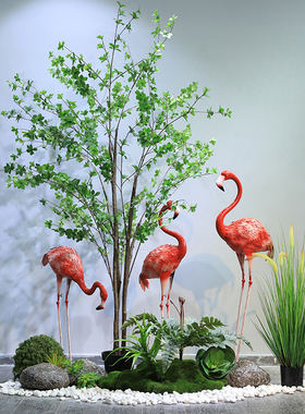 新品仿真绿植造景室内假s植物微景观诧寂风橱窗玄关楼梯角落软装