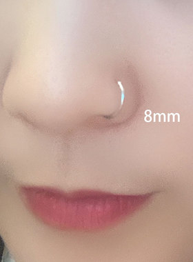 极速2022 New Punk 8/10mm Titanium Steel Lip Rings Cuff .Clip