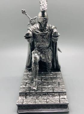 爆款执行官骑士笔座铜像笔托笔架盔甲英雄罗马帝国勇士笔架手机支