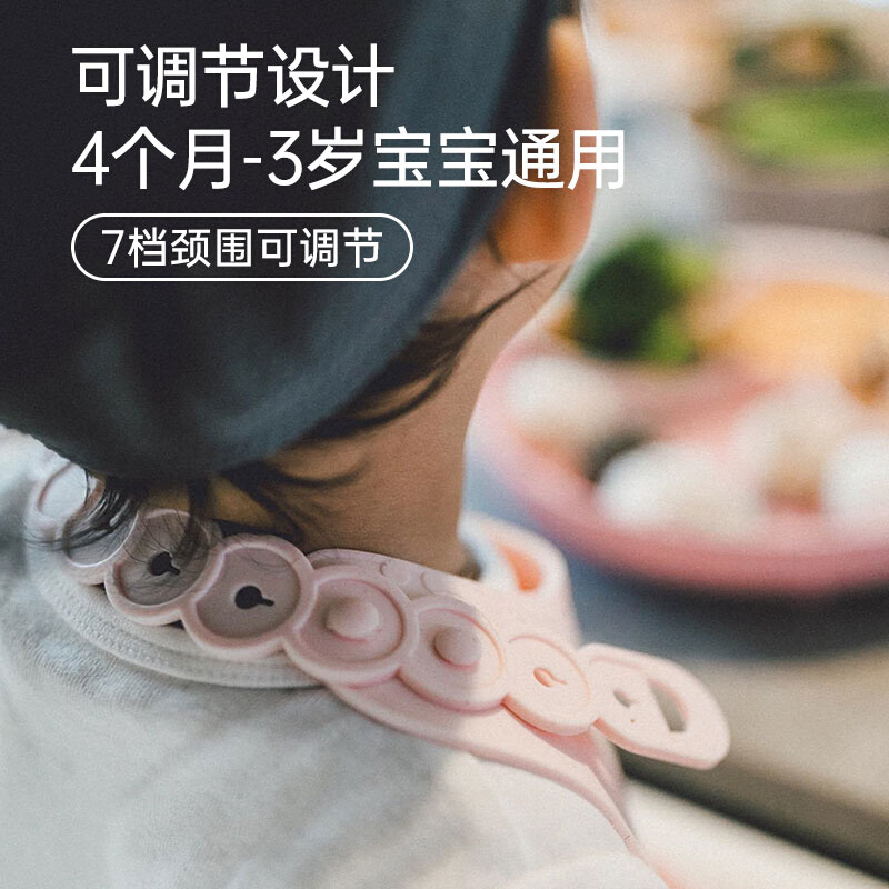 miniware折叠收纳硅胶围兜宝宝儿童辅食吃饭喂饭围嘴防水食饭兜 - 图1