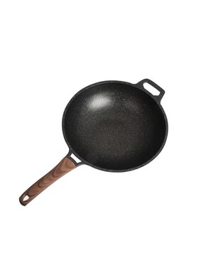 不粘锅28/30/32CM精品炒锅T型盖铝合金Z铝锅不粘锅