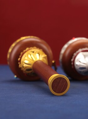 德田手摇自动记i数转动转动浮雕实木合金双轴承静音西藏手摇转筒