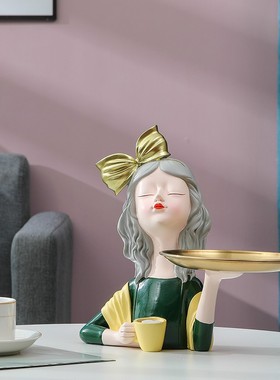 极速钥匙收纳摆件女孩现代简约轻奢客厅入户M玄关电视柜创意家居