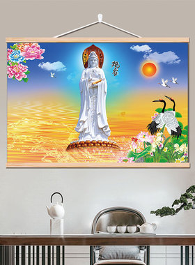 财神爷像挂画玄关入户墙壁画