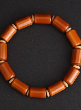 文玩玉竹实心竹老形珠手串盘玩玉化实心竹手串玉竹手串手玩把件竹