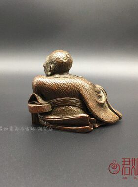 铜香炉复古包全铜实心寿浆型长香炉创意摆件老熏香炉铜者造老人