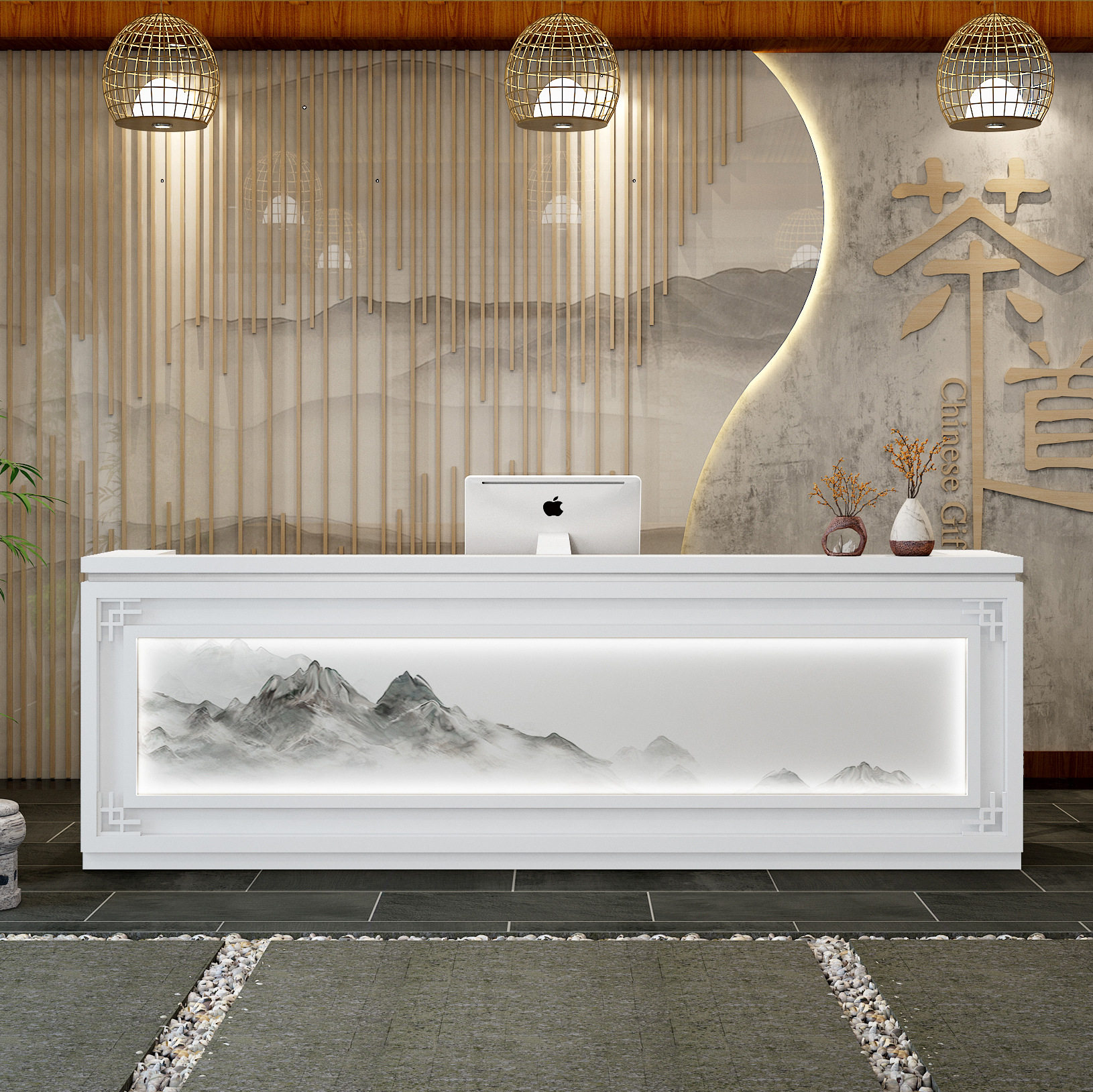 新中式实木吧台采耳馆收银台养生堂足浴店接待台复古民宿前台,淘宝优惠券,粉丝福利购,淘宝优惠卷