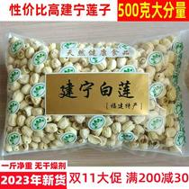 2023 Fujian Jianning Lotus Seeds Peeled to Heart No Core Farmer Manual Grade White Lotus Seed Dried stock 500g 1 catty