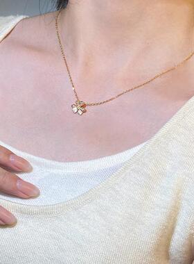 cortifr18K金女三叶草项链