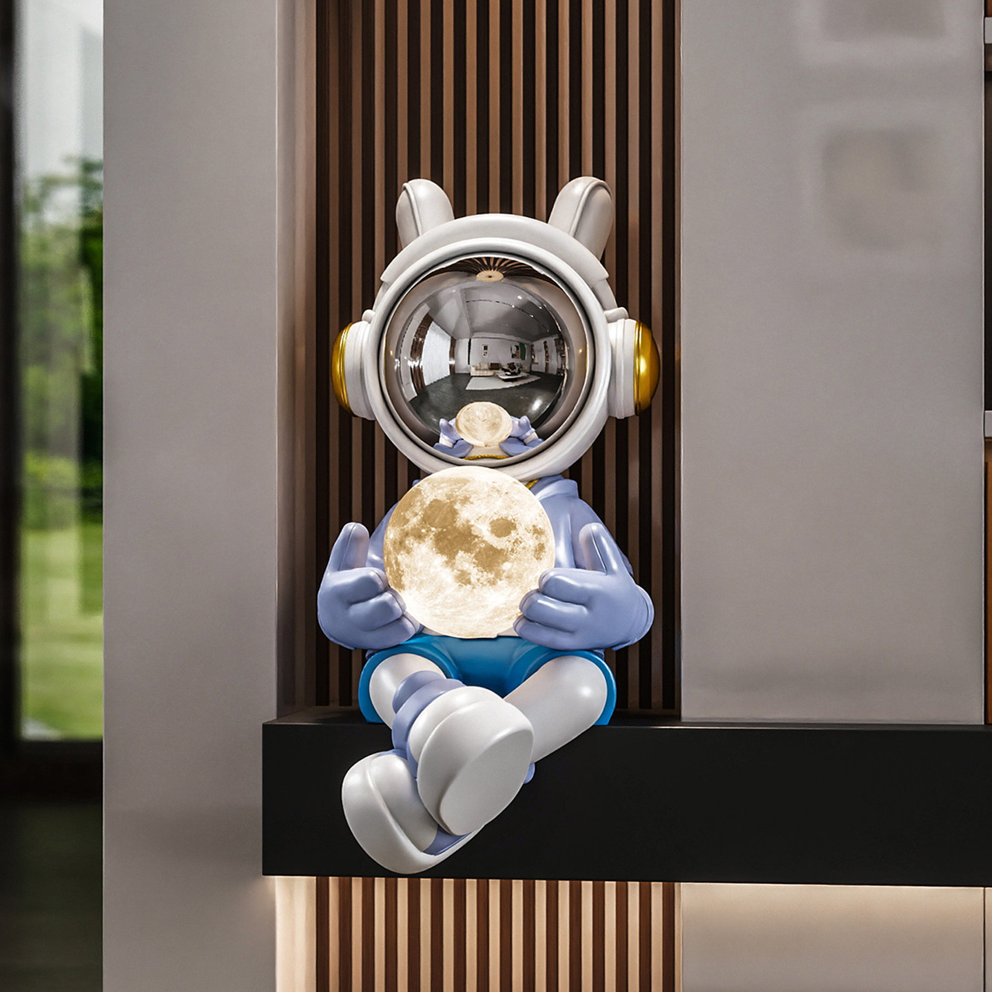 客厅电视柜入户玄关门店橱窗太空人坐姿摆件蓝牙音响新房乔迁礼品,淘宝优惠券,粉丝福利购,淘宝优惠卷