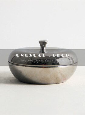 现代极简轻奢银色陶瓷糖果装饰罐客厅厨房L电视柜装饰品样板间摆