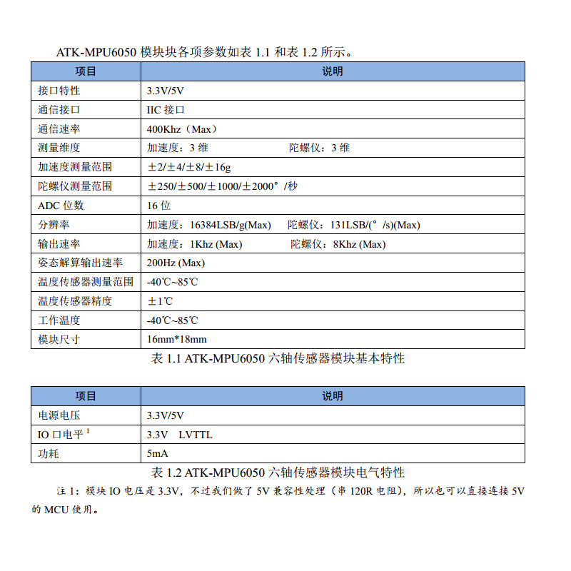 MPU6050模块  六轴 加速度 传感器 角度 提供STM32源码 姿态解算 - 图0