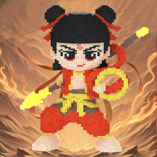 Nezha building blocks educational assembling toy ornaments