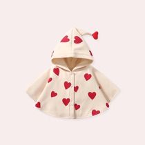 British Native Road baby cloak autumn winter new newborn baby girl with wind windproof knit little shawl