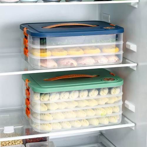 饺子专用食品级冰箱收纳盒水饺家用大容量速冻馄饨冷冻保鲜多层 - 图2