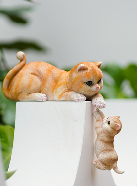 爆款创意可爱小猫咪摆件花园庭院B幼儿园民宿布置家居桌面装饰品