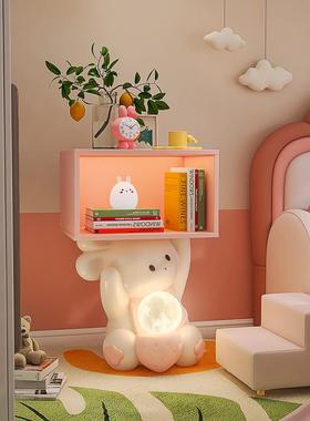 可爱兔子卧室床头柜儿童房客厅沙发旁边几置物落地摆件家居装饰品