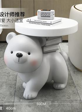 大型客厅熊落地摆件家居饰品茶几床边托盘电视柜沙发旁乔迁礼物