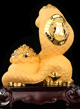 蛇归既济阵摆件生肖蛇属蛇大金蛇吉祥物家居风Z水蛇形摆设