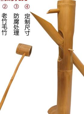 极速滴水惊鹿自制鸟器日式庭院竹筒阳台石槽流O水造景缸循环小花
