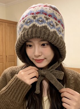【护耳保暖】费尔岛包头女帽