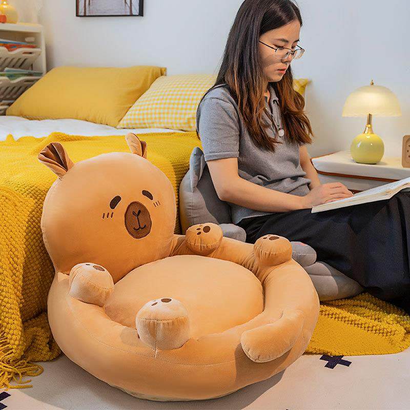 卡皮巴拉阳台蒲团坐垫地上看书家用客厅榻榻米懒人沙发靠背屁坐墩,淘宝优惠券,粉丝福利购,淘宝优惠卷