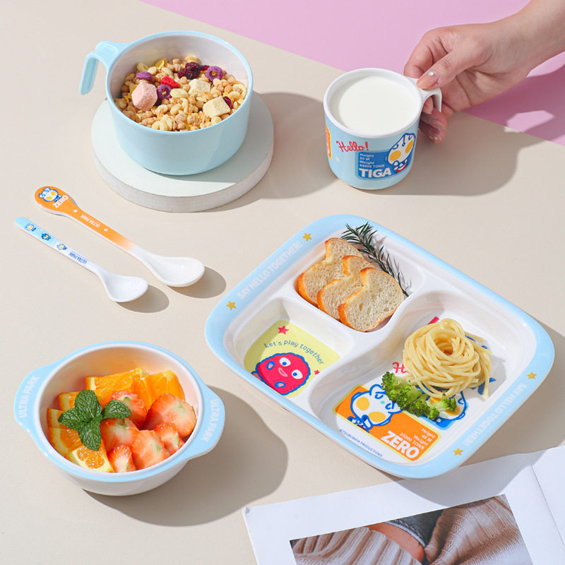 五和奥特曼儿童吃饭专用碗餐具卡通家用宝宝碗勺套装小男孩辅食碗,淘宝优惠券,粉丝福利购,淘宝优惠卷