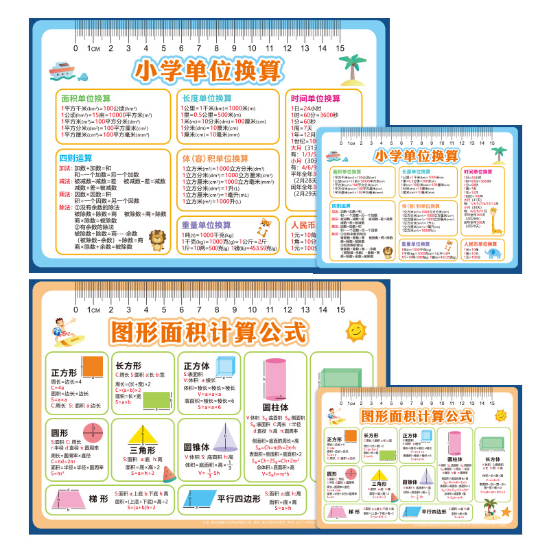 儿童九九乘法口诀表挂图小学生一二年级数学天天练99乘除法表墙贴-图3