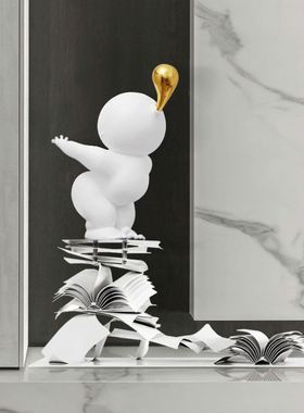 极速抽象吹泡泡人物雕塑酒店大堂装置艺术品客厅卡通橱Z窗装饰落