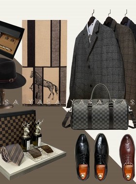 极速YASA【商务男士衣柜】样板房衣帽间意式轻奢衣服Y皮鞋软装咖