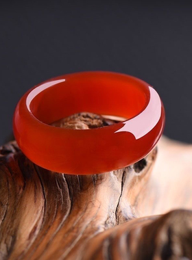 灰戒指高级感灰玛瑙戒指