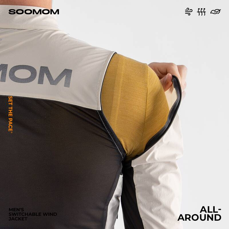 适用于SOOMOM|ALL-AROUND男士防泼水半拆卸公路车骑行风衣LAB//S - 图2