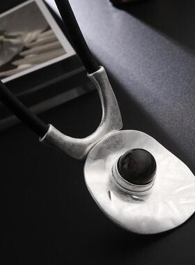 亚马逊新款跨境项链欧美几何古简约风时尚百搭合金项链