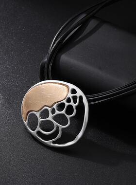 短项链金属欧美外贸饰品跨境新品亚马逊几何首饰夸张合金拉丝项链