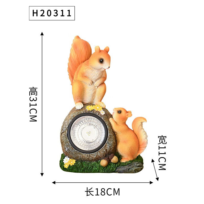 颐铭源园林摆件可爱小松鼠户外花园庭院仿真装饰品民宿景观创意工 - 图0
