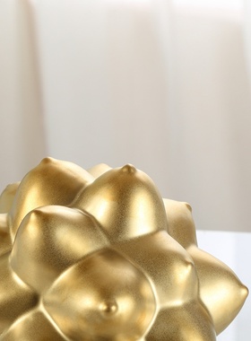 简约北欧不规则陶瓷刺球摆件工艺品 家居客厅软装饰品样板房摆件