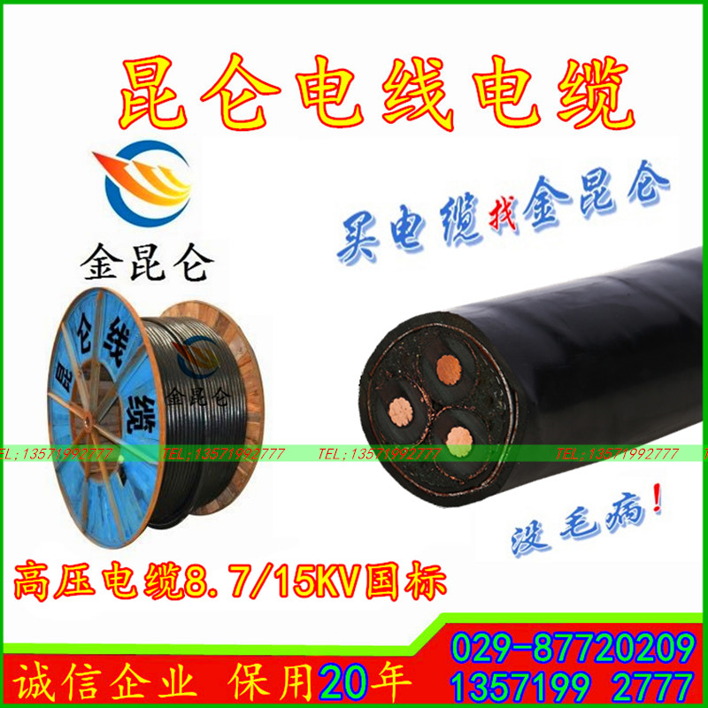 铜芯YJV22 3*35 50 70 u95 120 300平方8.7/15KV 铝芯线高压电缆 - 图0