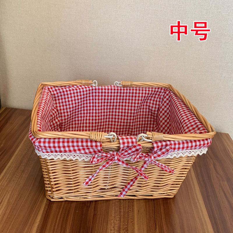 柳编收纳篮花篮购物篮子藤编水果篮手提篮菜蓝野餐篮收纳筐鸡蛋篮,淘宝优惠券,粉丝福利购,淘宝优惠卷